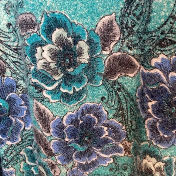 Relisted Ruby Rd sweater floral print ombré fuzzy pullover boho casual office 2X - Picture 4 of 17